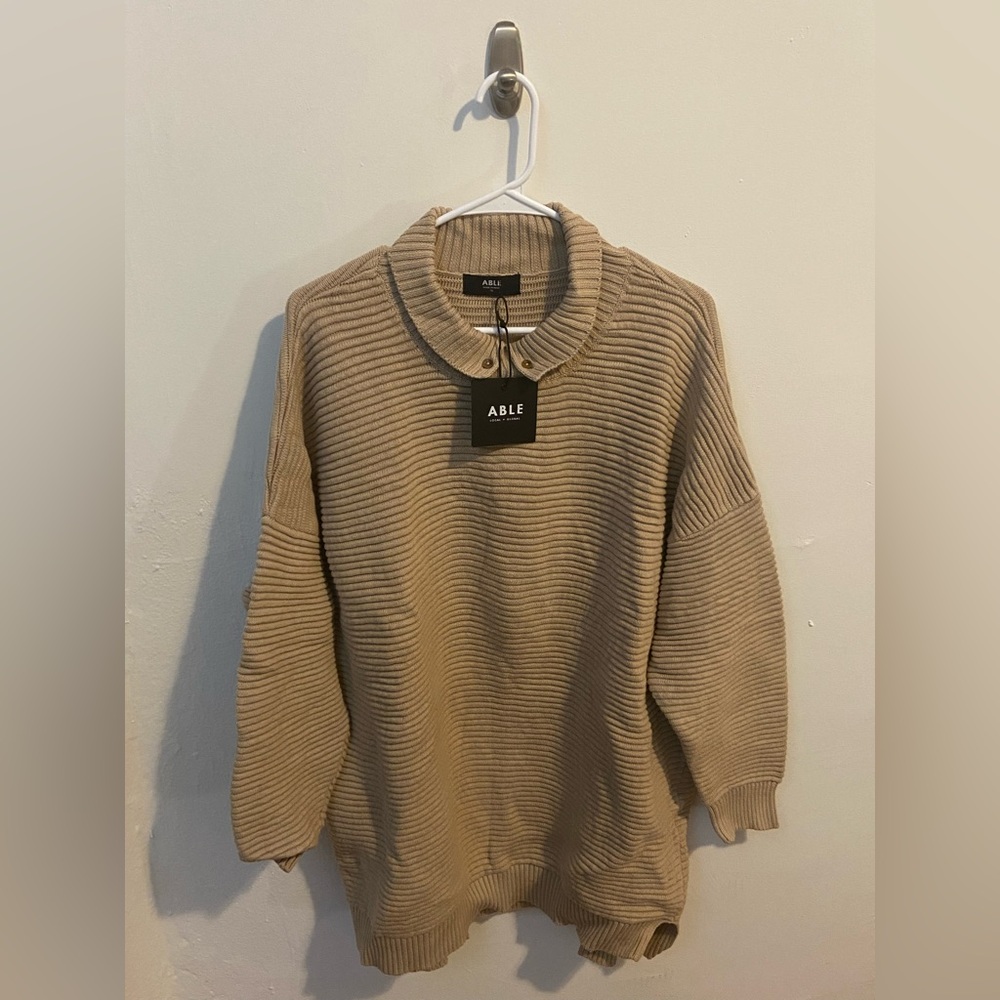Able’s Sienna Polo Pullover Sweater NWT